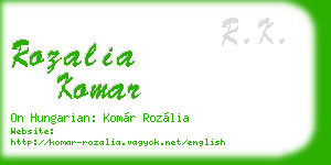 rozalia komar business card